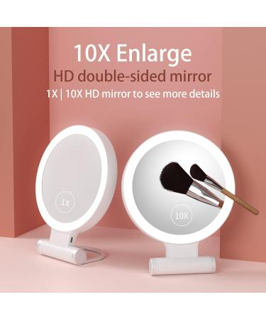 BAOZNUH Vanity Mirror with Lights- 3 Color Makeup Mirror, Dimmable Touch, 10X/1X Magnification - Buy Online on GoSupps.com