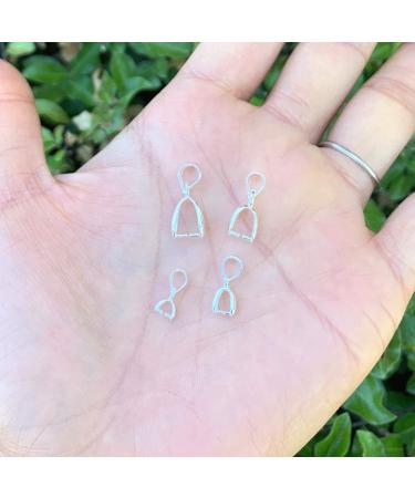 20pcs Adabele 925 Sterling Silver Pendant Pinch Bail 13mm Clip Connector for Jewelry Making - SS73-3 - Buy Online on GoSupps.com