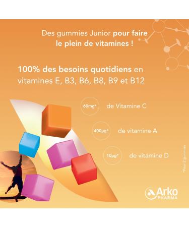 Arkopharma - Azinc Junior Gummies - Vitamin Gummies | Healthy Immune System Function | Contributes to Normal Bone Growth and Development | 60 Gummies - Buy Online on GoSupps.com