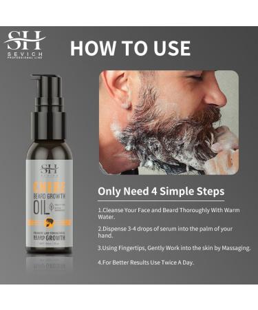 SEVICH Chebe Beard Growth Oil - Natural African Essence for Moisture & Strengthen Beard | 30ml Regrowth & Skin Refresh - Buy Online on GoSupps.com