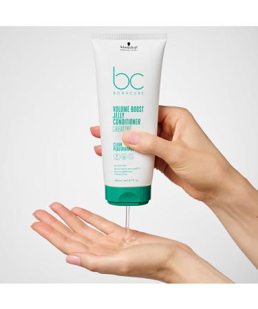 Schwarzkopf Professional Bonacure Volume Boost Jelly Conditioner For Fine Hair Vegan Care Complex With Keratin Thicker Hair Anti-static Lightweight Detangling 200 ml - Buy Online on GoSupps.com