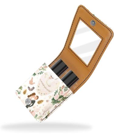 Travel Lipstick Organizer Case - Portable Makeup Bag with Mirror | Cake and Bird Pink X904x1wiuz - Buy Online on GoSupps.com