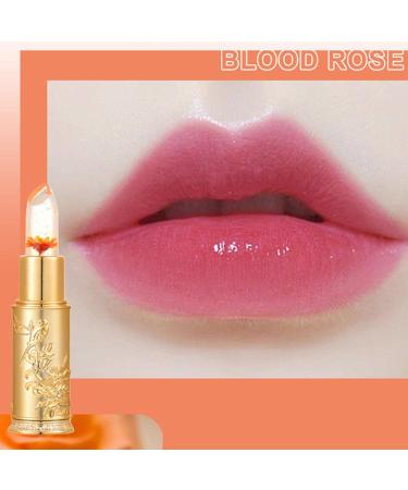 Moisturizing Nourishing Jelly Lipstick | Long Lasting Nourishing Lip Balm | Gold Leaf Temperature Color Lip Balm Flower Scented Rianpesn - Buy Online on GoSupps.com