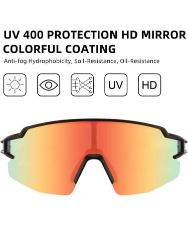 ROCKBROS Polarized UV Protection Cycling Sunglasses in Black Yellow - Men Women Sport Glasses - Buy Online on GoSupps.com