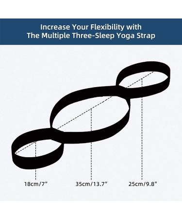 Laufe Stretch Band for Yoga & Pilates - 75cm Dehnhilfe with 3 Rings - Sustainable Pain Therapy & Fascia Training - Buy Online on GoSupps.com