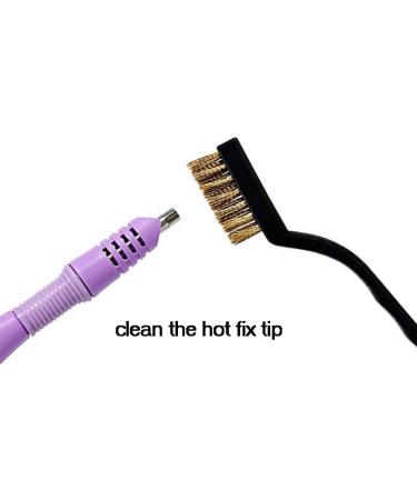 Hotfix Applicator DIY Rhinestone Wand Setter Tool Kit with 7 Tips, Tweezers, Cleaning Brush, 2 Pencils, and 10 Colors of Hot-Fix Crystal Rhinestones - Purple - Buy Online on GoSupps.com