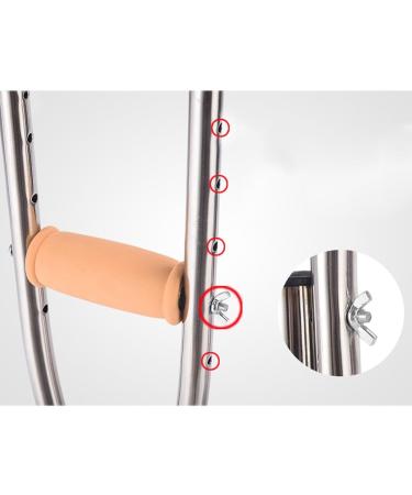 LINYUES Crutches for Adults Underarm Handicapped Crutches/Canes for Disabled Persons with Free Retractable Springs Adjustable Range 115-150 Cm Great for Travel or Work Enda -1 - Buy Online on GoSupps.com
