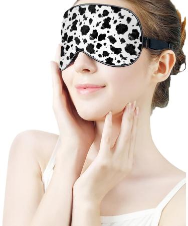 Cow Tie Dye Print Sleep Mask for Women - Adjustable Eye Shades with Elastic Strap | Perfect for Comfortable Sleep - Buy Online on GoSupps.com