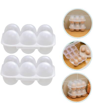 Zerodeko 2pcs Portable Egg Box Refrigerator Eggs Egg Organizer Egg Holder Travel Egg Tray Special Artifact - Buy Online on GoSupps.com