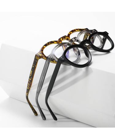 Kachawoo Retro Glasses Frame - TR90 Acetate Round Eyeglasses for Men & Women - Olive Green Non-Prescription Lens - Buy Online on GoSupps.com