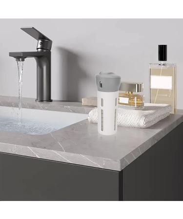 4-in-1 Leak-Proof Travel Bottles - Portable Transparent Dispenser for Shampoo & Conditioner (Gray) | International Shipping Available - Buy Online on GoSupps.com