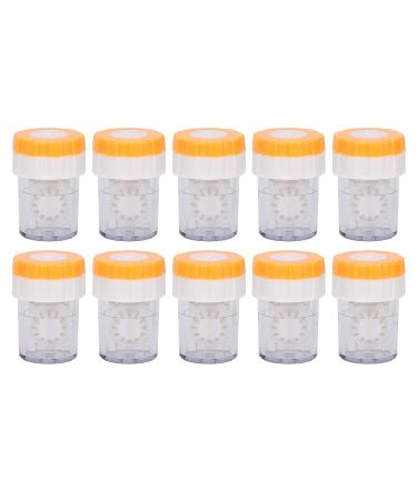 MINGZHE 10 Pack Manual Contact Lens Washer Portable Professional Soaking Case in Orange for Safe Eye Care - Buy Online on GoSupps.com