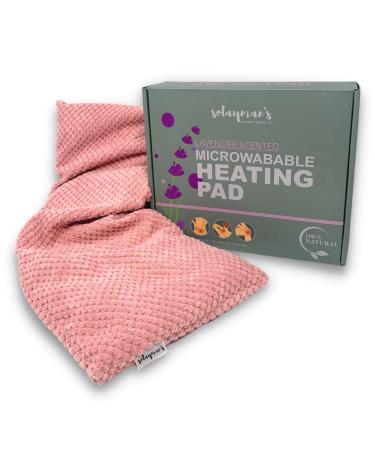 Solayman's Heating Pads for Cramps - Pink  Removable Cover  Lavender Scented