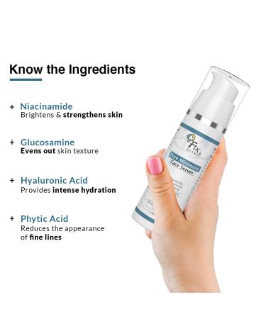 Fixderma 20% Niacinamide Serum - Pore Minimizer & Hydrating Face Serum for Men & Women | 30g with Glucosamine & Hyaluronic Acid - Buy Online on GoSupps.com