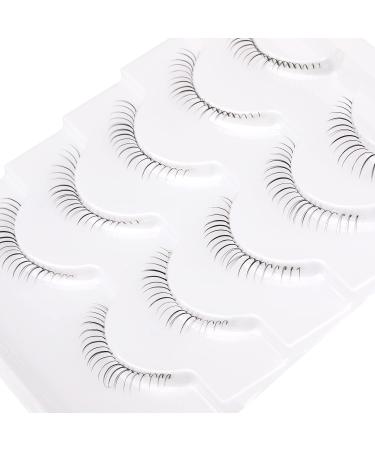 Natural Wispy Mink Bottom False Eyelashes - Handmade, Reusable, Clear Band - Pack of 6 - Buy Online on GoSupps.com