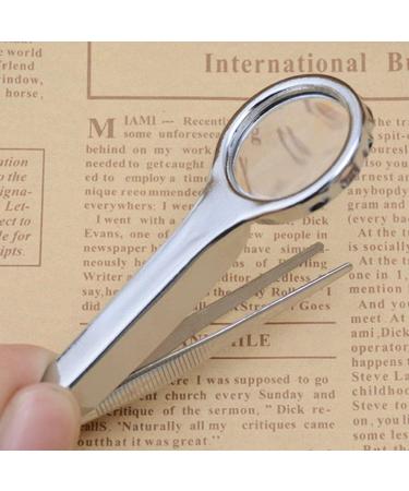 QHYTL 10X Magnifying Glass with Tweezers - Portable Stainless Steel Handheld Repair Tool - Buy Online on GoSupps.com