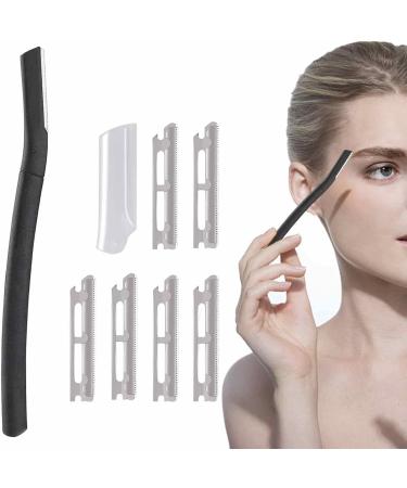 Nocapam Eyebrows Knife & Ugenbrauen Razor Blades | Professional Beard & Mustache Razor with 6 Replacement Stainless Steel Blades for Home & Salon Use - Buy Online on GoSupps.com