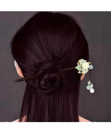 URFEDA Wooden Hair Sticks Chinese Hair Stick Vintage Flowers Hair Clips Elegant Hair Sticks Fashion Hair Stick Hair Accessories Chinese Style Wooden Hair Clips for Women Girls 2 Pieces - Buy Online on GoSupps.com