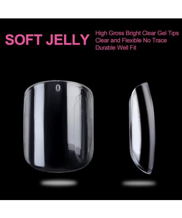 UNA GELLA Extra Short Square Fake Nails 216pcs - Pre-shaped Gel Nail Tips for Full Cover Acrylic - False Nails for Nail Extension DIY at Home - Buy Online on GoSupps.com
