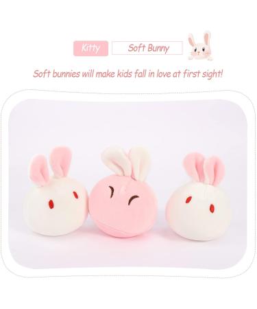 Cute Snack Pillow Bunny Plush Toy - Kawaii Rabbit Pudding Pillow with Removable Bunny Dolls - Creative Gift for Kids - 8 Sakura Bunnies - Buy Online on GoSupps.com