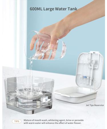 AUPO Water Flossers - Rechargeable Electric Dental Oral Irrigator 10 Modes 600ml Tank Portable Toothbrush Combo for Home & Travel - Buy Online on GoSupps.com