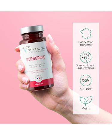 BERBERINE | Patented Phytosomal Form BERBEVIS | 10x Better Assimilated Than Classic Extracts at 97% | Weight and PCOS Management | 60 Capsules | Without Piperine | Made in France | Terravita - Buy Online on GoSupps.com