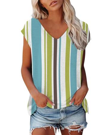 Short Sleeve T Shirts Clothing Woman T-Shirt Casual Black Clothing Top Women's Floral Pattern for Women Crop Tops Shirt Shirts Top Women's Summer Tank Top 2-green M - Buy Online on GoSupps.com