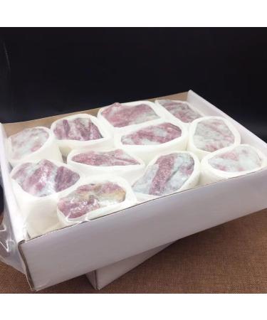 Natural Raw Pink Tourmaline Gemstones Rough Rubellite Crystals and Stones Quartz Set Box Decorations Home Goods - Buy Online on GoSupps.com