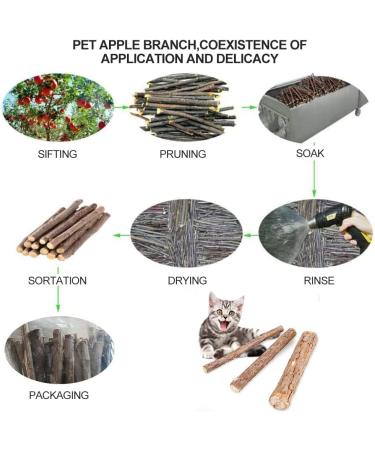 Baosroy Chinchilla Apple Sticks - Natural Treats for Rabbits Hamsters and Guinea Pigs | 12PCS - Buy Online on GoSupps.com