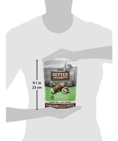 Zoe Better Than Rawhide Bones for Dogs Mini Mint Flavor 8.2 oz (Pack of 1) Mint 23.4 g (Pack of 10) - Buy Online on GoSupps.com