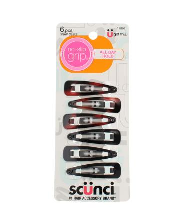 Scunci No Slip Snap Clips 6ct 5cm - Stay Put Hair Accessories - Buy Online on GoSupps.com