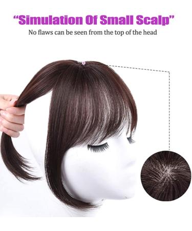 Clip On Bangs Human Hair Toppers Clip In Crown Toppers Hair For Women Straight Toupee Mid Part Wiglets Hairpieces for Mild Hair Loss Volume(Light Brown 25 cm) - Buy Online on GoSupps.com