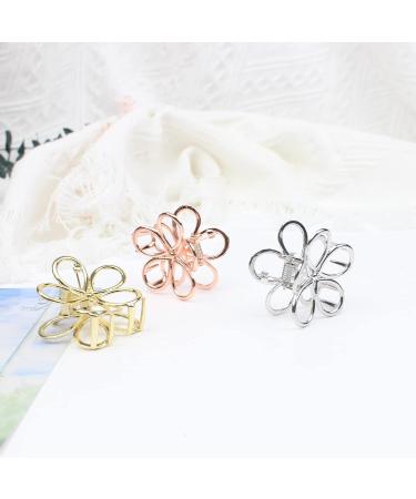 VinBee 6 PACK Metal Mini Flower Hair Claw Clips - Hair Accessories for Girls & Women - Buy Online on GoSupps.com