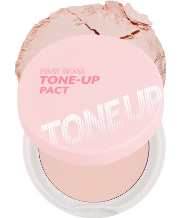 I'm Meme Compact - Tone-up Pact | Pink Blur Effect, Mattify Skin, Pressed Powder, 0.35 Oz 01 Pink Blur Tone-up Pact