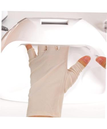 Ipetboom 1 Pair Nail Gloves Miss Touch Screen Accessories Spandex 17x8.5cm Beige - Buy Online on GoSupps.com