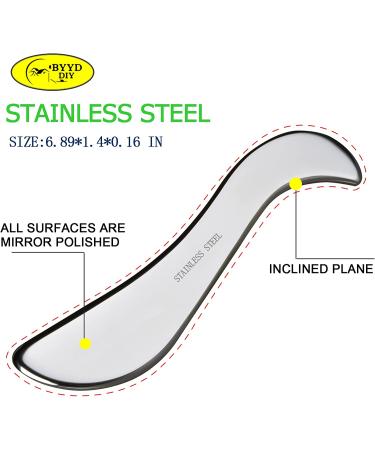 Stainless Steel Gua Sha Muscle Scraper Tool - Physical Therapy & Massage Therapy Tool - Buy Online on GoSupps.com