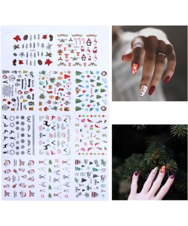 Christmas Nail Stickers Self-adhesive Christmas Stickers Nail Art Decal DIY Manicure Decorations 1Set - Buy Online on GoSupps.com