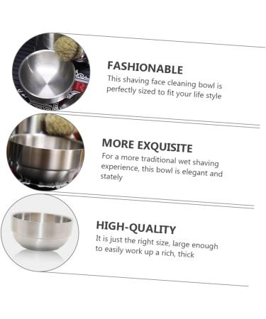 Buy Biudeco Foam Dishwasher Men's Tools - Rustproof Steel Shaving Accessories & Razor Cup for Bart Care - 9x9x4.9cm Silver - Buy Online on GoSupps.com