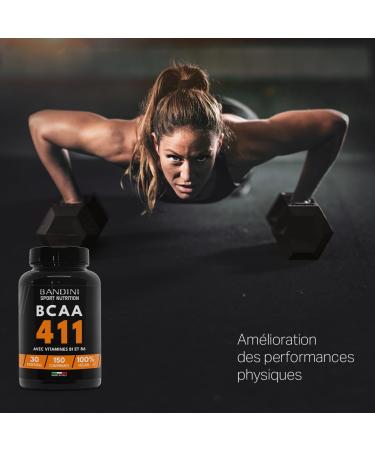 Bandini BCAA 4.1.1 - Muscle recovery and fatigue reduction in pre-workout without sugars - Bodybuilding Fitness and other sports - Presence of vitamins B1 and B6 | 150 powerful tablets - Buy Online on GoSupps.com