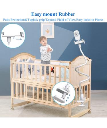 Universal Baby Camera Mount - Flexible Shelf for Infant Optics Monitor - White, Strong Bracket for Most Baby Monitors - Buy Online on GoSupps.com