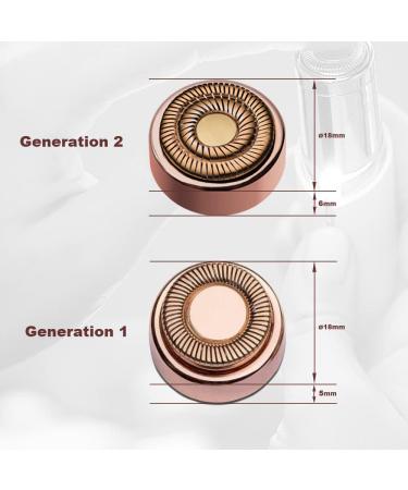 Finishing Touch Flawless Facial Hair Remover Shaver Replacement Heads - Pack of 2, Rose Gold - Buy Online on GoSupps.com