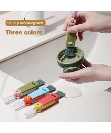 Cleaning Accessories for Cups 3Pcs 3-in-1 Lid Cleaning Brushes Portable Cup Lid Cleaner for Tumbler Water Bottle Cleaner Brush Set Kitchen Cleaning Tools - Buy Online on GoSupps.com