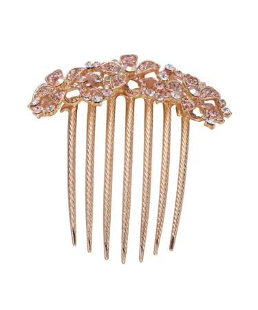 FRCOLOR Flower Hair Clips for Women Bridal Hair Accessories Rhinestones Bridal Headpiece Hair Combs for Women Accessories Hair Barrettes for Women Prom Tiara Korean Version Decorate Miss