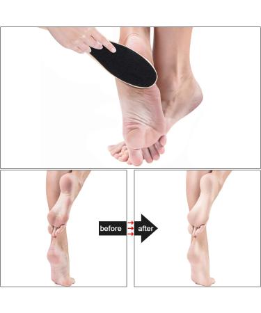 4-Piece Double-Sided Wooden Foot File Set - Callus Remover for Wet Dry Feet - Foot Care Scrubber for Removing Dead Skin - Buy Online on GoSupps.com