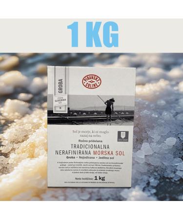 Sel de mer fin iod traditionnel non raffin (sac de 1 kg) - Sel de mer non raffin - Bon pour la cuisine et le sel de table (35 onces) - Buy Online on GoSupps.com