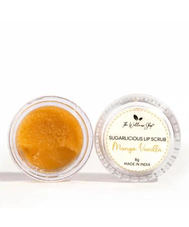 Mango Vanilla Lip Scrub | Natural Exfoliating Sugar Scrub for Smooth Soft Lips - Essential Oil - 8g | Unisex Lip Care - Buy Online on GoSupps.com
