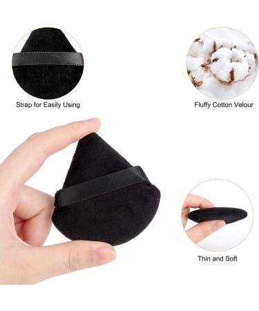 Velour Triangle Makeup Powder Puff - Ideal for Daily Makeup | Black - Buy Online on GoSupps.com