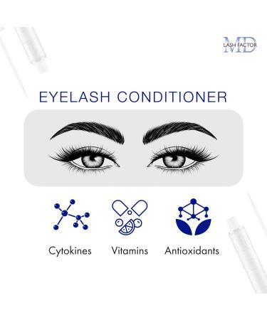 MD Lash Factor Eyelash Growth Serum for Fuller, Longer & Denser Lashes | Women's Eyelash Enhancer | 3 Month Supply - 0.1 Fl Oz - Buy Online on GoSupps.com