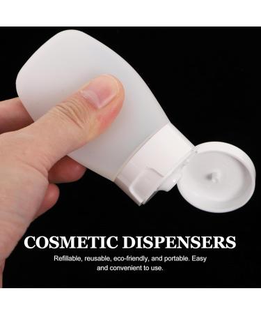 FRCOLOR 4Pcs Silicone Travel Shampoo Bottles Set Portable Refillable Lotion & Shampoo Bottles 30ml for Travel - Easy Squeezy White Containers - Buy Online on GoSupps.com