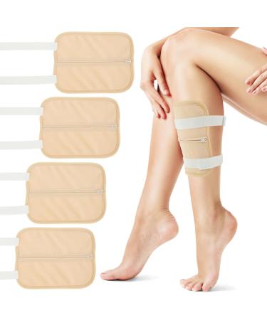 Eummy 4Pcs Elbow Oil Pack Set Washable Reusable Leg Essential Oil Wrap Mess-Free Oil Pack Wrap with Adjustable Elastic Straps Soft Bamboo Flannel Oil Pack Leak-Proof for Elbow Leg Arm Picture money khaki - Buy Online on GoSupps.com
